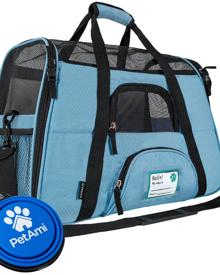 Blue Airline Approved Pet Carrier for Medium-Large Animals
