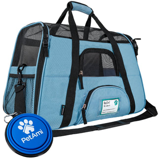 Blue Airline Approved Pet Carrier for Medium-Large Animals