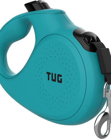 Monochrome 360° Tangle-Free Retractable Dog Leash | 16 Ft Strong Nylon Tape (Small, Aqua)
