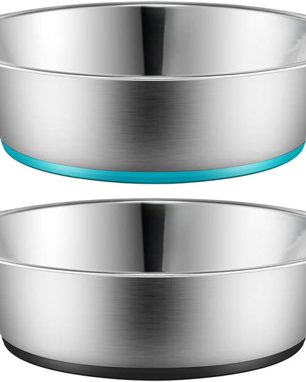 Lightweight Stainless Steel Cat Bowls - 3 Cup, 2 Pack