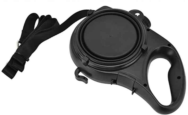 All-in-One Pet Walking Leash with Built-In Water Bottle, Bowl, and Waste Bag Holder