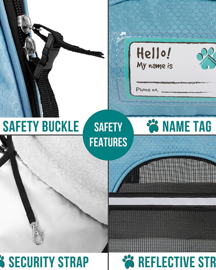 Blue Airline Approved Pet Carrier for Medium-Large Animals