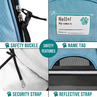Blue Airline Approved Pet Carrier for Medium-Large Animals