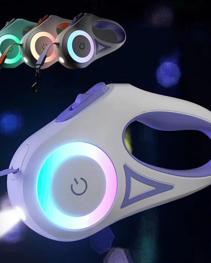 Advanced Durable Automatic Retractable Leash with Flashlight.