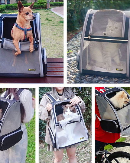 Innovative Traveler Bubble Backpack Pet Carriers for Cats and Dogs (Black)