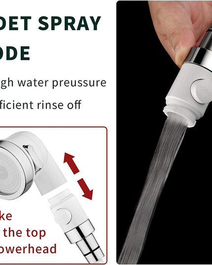 Sink Faucet Sprayer Attachment, Shower Head Attaches to Tub Faucet, Dog Bathing Hose Shower Set for Laundry Bathroom Kitchen