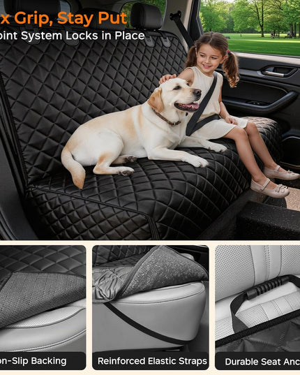 Dog Car Seat Cover for Back Seat, Waterproof Car Seat Protector for Child Carseat & Pets, Nonslip Car Seat Covers for Large Sedans & Large Suvs