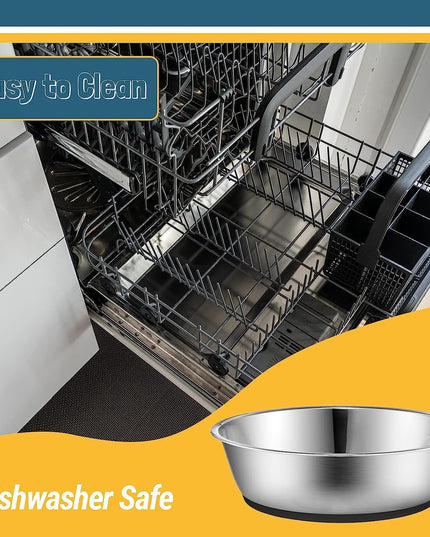 Lightweight Stainless Steel Cat Bowls - 3 Cup, 2 Pack