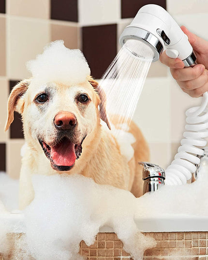 Sink Faucet Sprayer Attachment, Shower Head Attaches to Tub Faucet, Dog Bathing Hose Shower Set for Laundry Bathroom Kitchen
