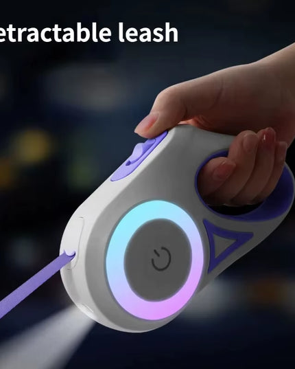 Advanced Durable Automatic Retractable Leash with Flashlight.