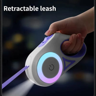 Advanced Durable Automatic Retractable Leash with Flashlight.