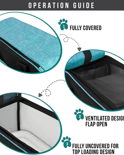 Dog Purse Carrier for Small Animals, TSA Airline Approved Soft-Sided Pet Carrier with Pockets, Ventilated Travel Tote Bag with Bed & Shoulder Strap, (Max 12 Lbs)