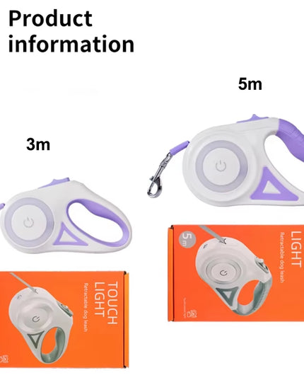 Advanced Durable Automatic Retractable Leash with Flashlight.