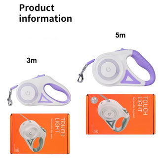 Advanced Durable Automatic Retractable Leash with Flashlight.