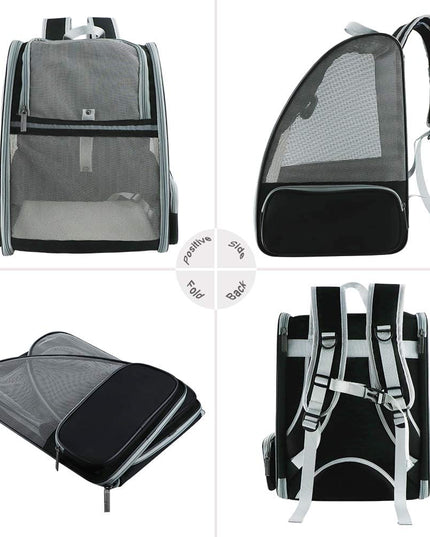 Innovative Traveler Bubble Backpack Pet Carriers for Cats and Dogs (Black)
