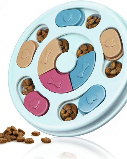 Interactive Dog Puzzle Game Toys, Dog Enrichment Toys for Puppy Mentally Stimulating Treat Dispenser Dog Treat Puzzle Feeder for Small,Medium and & Large Dogs Treat Training (Blue)
