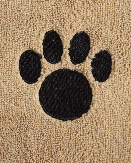 Pet Grooming Towel Collection Absorbent Microfiber X-Large, 41X23.5", Embroidered Taupe